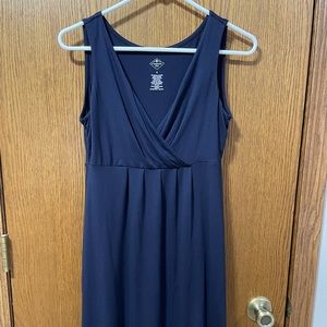 Navy blue empire waist mini dress